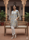 Women Floral Printed Cotton Kurti with Pockets | Comfortable Daily & Office
