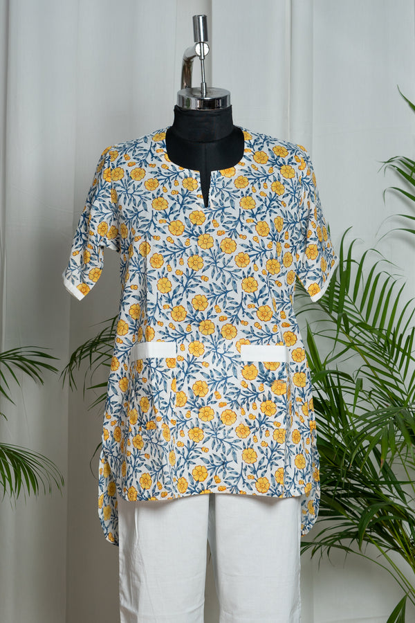 Floral printed cotton co-ord set