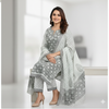 Hand Block Print Cotton Suit with Kota Doria/Malmal Dupatta