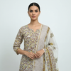 Hand Block Print Suit Chanderi