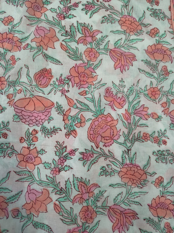 Hand Block Cotton Kaftan Dress