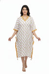 Hand Block Cotton Kaftan Dress