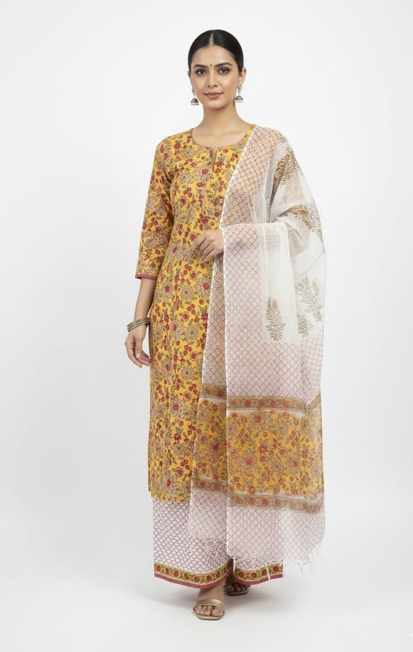 Hand Block Print Suit