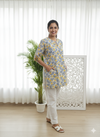 Women Floral Printed Cotton Kurti with Pockets | Comfortable Daily & Office
