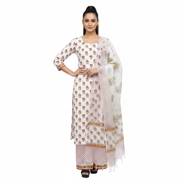 Hand Block Print Suit