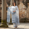 Hand Block Print Cotton Suit with Kota Doria Dupatta