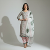 Hand Block Print Cotton Suit with Kota Doria Dupatta