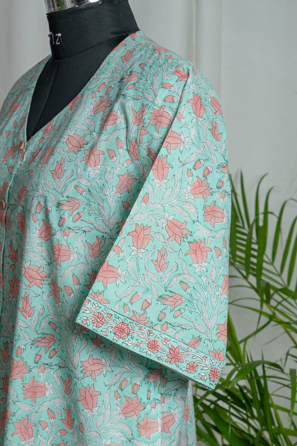 Blossom Button-Front Gown