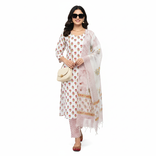 Hand Block Print Suit