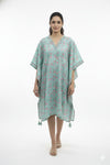 Hand Block Cotton Kaftan Dress