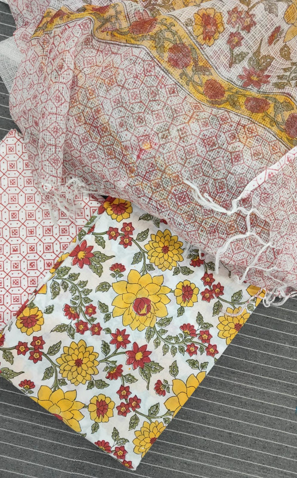 Hand Block Print Suit
